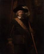 REMBRANDT Harmenszoon van Rijn Portrait of Floris soop as a Standard-Bearer (mk33) USA oil painting artist